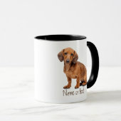 Mug Aquarelle Daschund chien animal de compagnie perso (Devant droit)