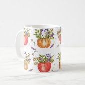 Mug Aquarelle d'automne, Composition transparente. (Devant gauche)