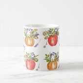 Mug Aquarelle d'automne, Composition transparente. (Centre)