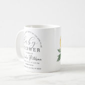 Mug Aquarelle de Baby shower de citron tropical (Devant gauche)