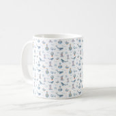 Mug Aquarelle de baleine marine et d'ampoule (Devant gauche)