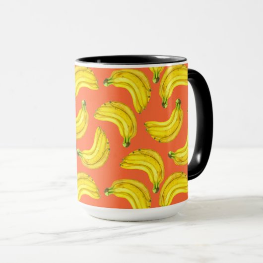 Mug Aquarelle de bananes (Devant droit)