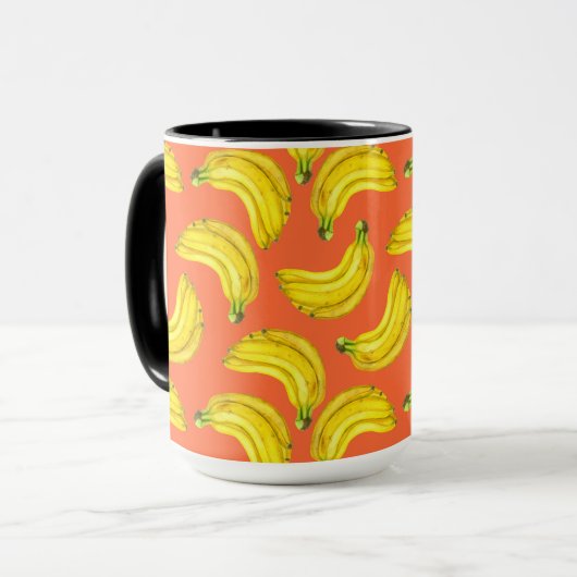 Mug Aquarelle de bananes (Devant gauche)