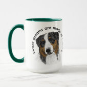 Mug Aquarelle de berger australien personnalisée (Gauche)