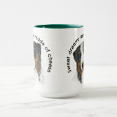 Mug Aquarelle de berger australien personnalisée (Centre)