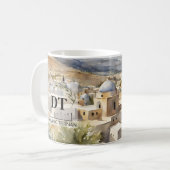 Mug aquarelle de Bethléem – Cadeau intemporel de T (Devant gauche)