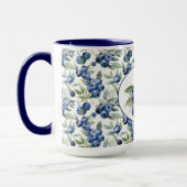 Mug Aquarelle de bleuets mignons (Gauche)