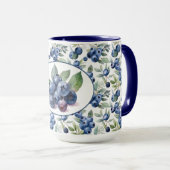 Mug Aquarelle de bleuets mignons (Devant droit)