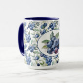 Mug Aquarelle de bleuets mignons (Devant gauche)
