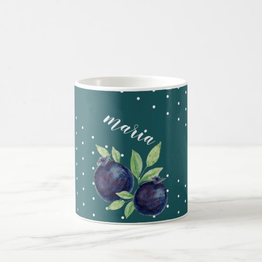 Mug Aquarelle de bleuets mignons peinte à la main (Centre)