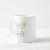 Mug Aquarelle de bouquet Succulente | Musique personna (Devant gauche)