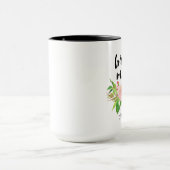 Mug Aquarelle de Bridesmaid Floral Personnalisé (Centre)