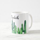 Mug Aquarelle de Cactus. Botanique verte. Moderne (Devant droit)