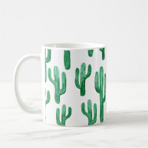 Mug Aquarelle de cactus : illustration à main