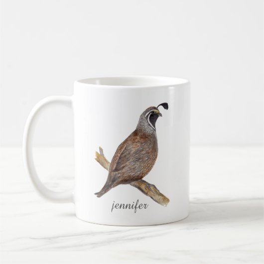 Mug Aquarelle de caille (Gauche)