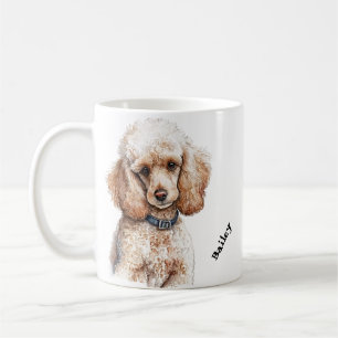 Mug Aquarelle de caniche adorable Art - Amoureux de le