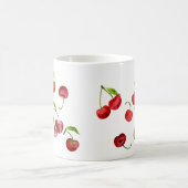 Mug Aquarelle de cerises rouges (Centre)