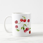 Mug Aquarelle de cerises rouges (Gauche)
