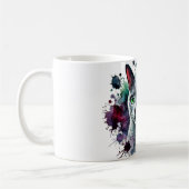 Mug Aquarelle de chat bleu russe (Gauche)