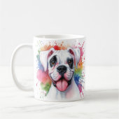 Mug Aquarelle de chien de boxe (Gauche)