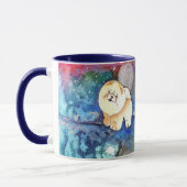 Mug Aquarelle de chien de la LUNE D'ARGENT (Gauche)