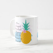 Mug Aquarelle de citation d'ananas (Devant gauche)