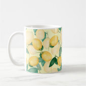 Mug Aquarelle de citrons et de verdure (Gauche)