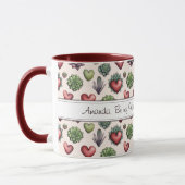 Mug Aquarelle de coeur Succulente Valentines Motif de  (Gauche)