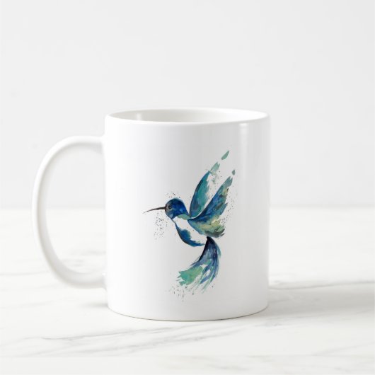 Mug Aquarelle de colibri bleu (Gauche)