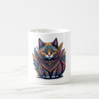 Mug Aquarelle de Contour magique Chat de Bohême