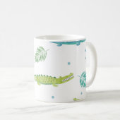 Mug Aquarelle de crocodile : Motif Vintage d'alligator (Devant droit)