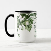 Mug Aquarelle de famille Cabine vert botanique (Gauche)