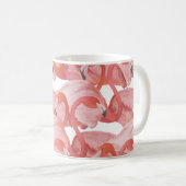 Mug Aquarelle de Flamant rose : Motif transparent (Devant droit)