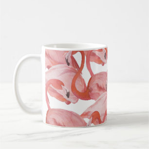 Mug Aquarelle de Flamant rose : Motif transparent