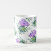 Mug Aquarelle de fleur de chardon écossaise (Centre)