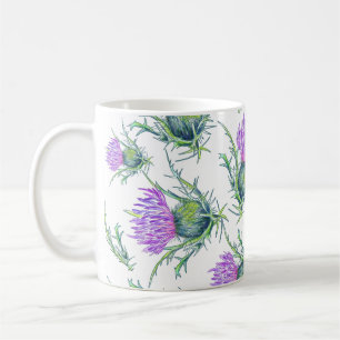 Mug Aquarelle de fleur de chardon écossaise