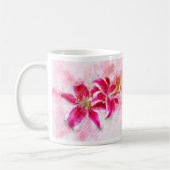 Mug Aquarelle de fleur de Stargazer Lily - wb 03 (Gauche)
