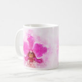 Mug Aquarelle de fleur d'orchidée - rose wb 02 (Devant gauche)