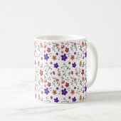 Mug Aquarelle de fleurs florales (Devant droit)