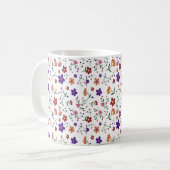 Mug Aquarelle de fleurs florales (Devant gauche)