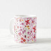 Mug Aquarelle de fleurs sauvages (Devant gauche)