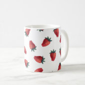 Mug Aquarelle de fraises : Jouer Motif sans couture (Devant droit)