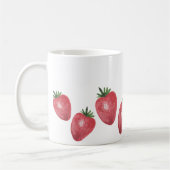 Mug Aquarelle de fraises peinte à la main (Gauche)