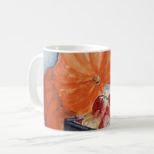 Mug Aquarelle de fruit d'automne (Devant gauche)
