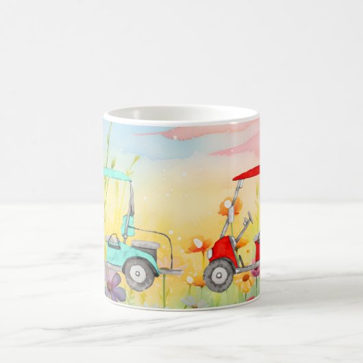 Mug Aquarelle de golf (Centre)