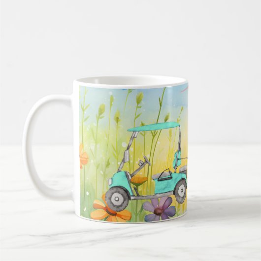 Mug Aquarelle de golf (Gauche)