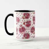 Mug Aquarelle de grenade et motif d'encre (Gauche)