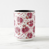 Mug Aquarelle de grenade et motif d'encre (Centre)