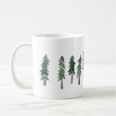 Mug Aquarelle de la forêt de pins (Gauche)