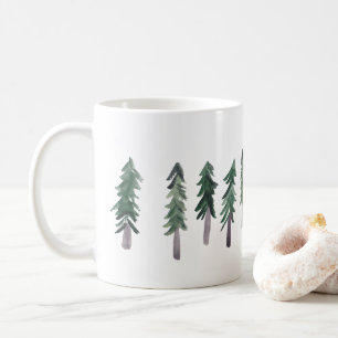 Mug Aquarelle de la forêt des pins